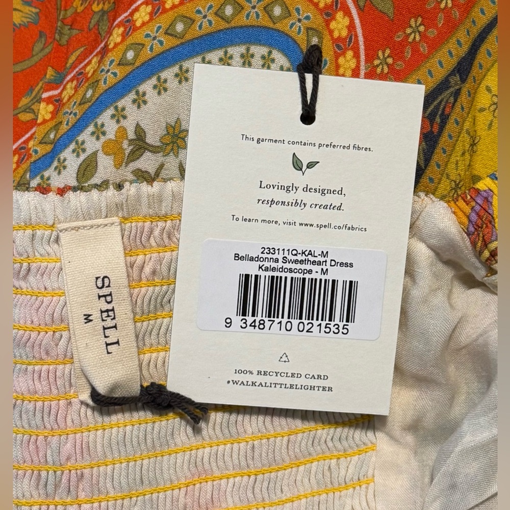 NWT Spell Belladonna Sweetheart Maxi Dress Size Medium Kaleidoscope UFT/S - Picture 7 of 16